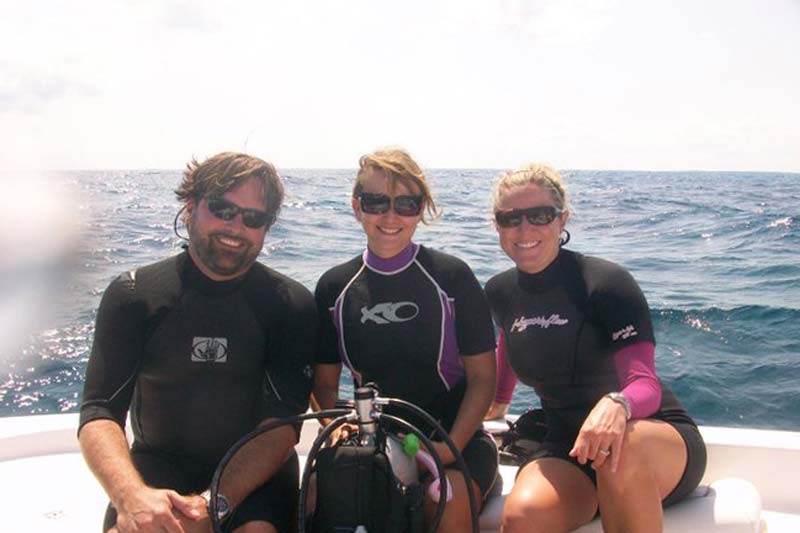 Mike, Ashley, Lacey in the field